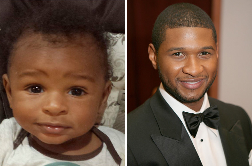 Usher And His Baby Twin