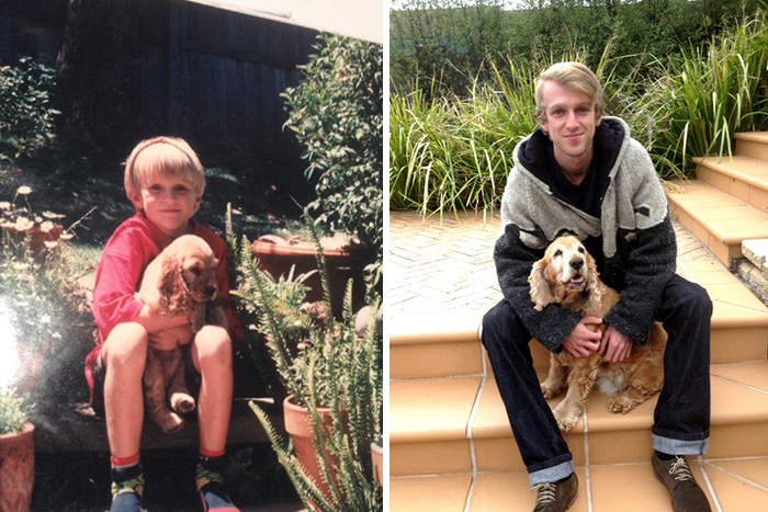 Suggested I Drop This Here. Meet Sasha And I, Then And Now