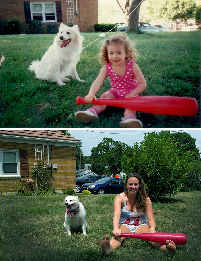 Me And My Dog. 1994 And 2016