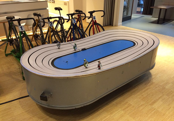 Somebody Built A Table That Lets You Race Against Each Other On Bicycles