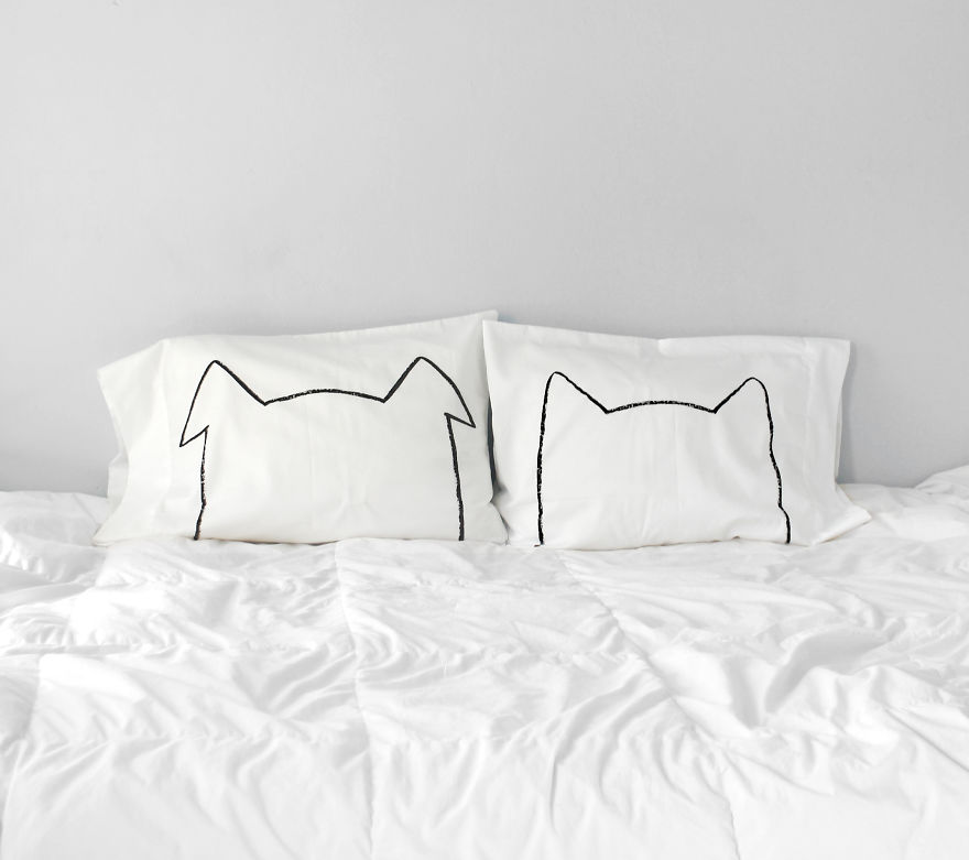 I Make Pillowcases From My Charcoal Drawings, For Pet Lovers