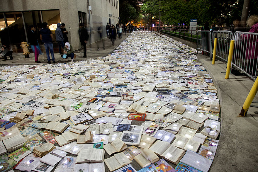 A River Of 10,000 Books Flood The Streets Of Toronto