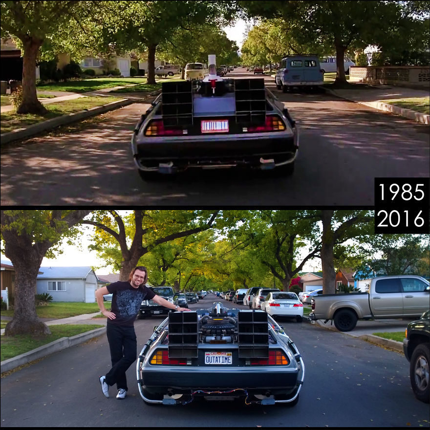 Guy Recreates Then And Now Of Movie Scenes