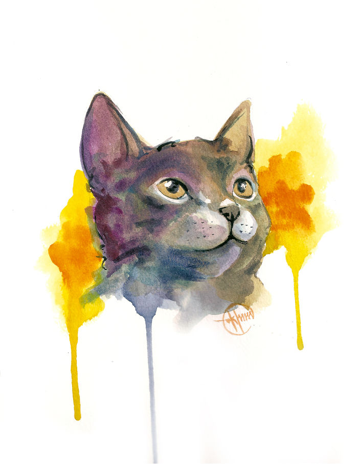 I Painted A Cat Everyday For The Month Of Catober