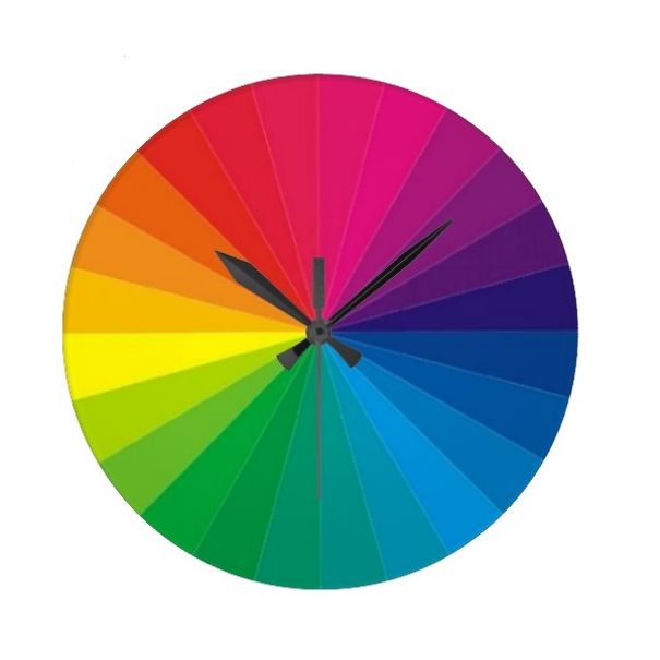 The Original Color Wheel Clock By Artist Tj Ro