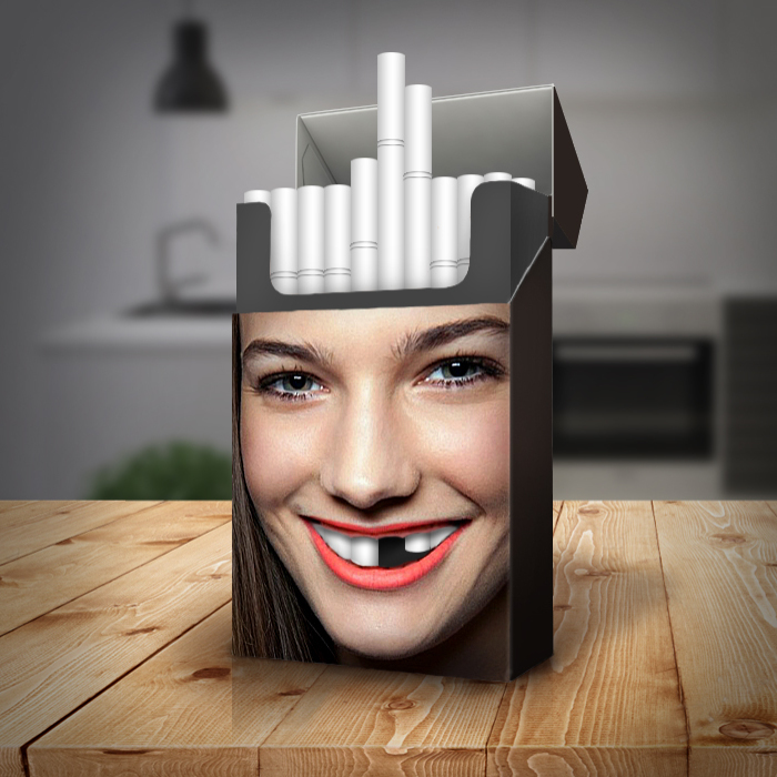 Dientes de tabaco: He creado esta campaña publicitaria para crear conciencia sobre los efectos nocivos del tabaco