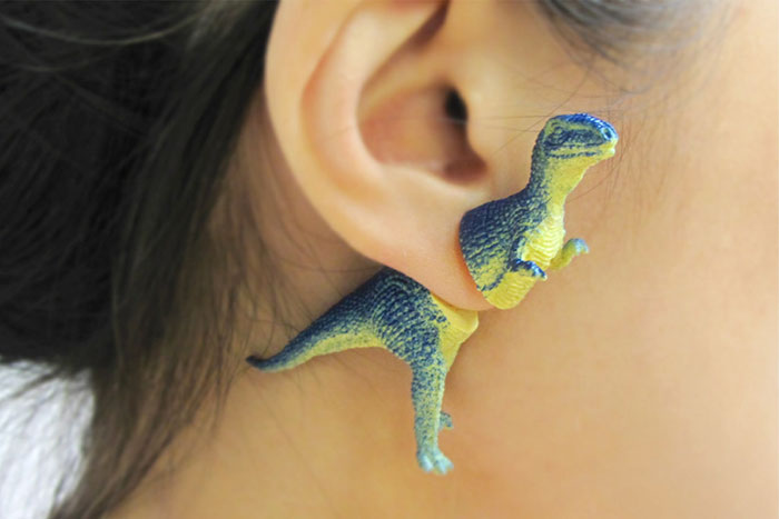Dinosaur Earrings For A Modern Caveman
