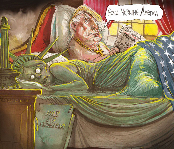 116 Cartoonists Around The World Illustrate How They Feel About Trump Becoming President