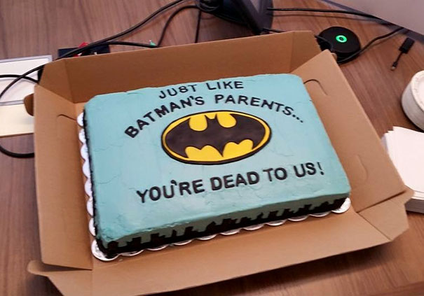 Batman Farewell Cake We Gave A Former Co-Worker