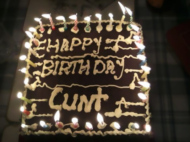 It Was My Cousin Clint's Birthday, And His Mother-in-law Reminds Us All About The Importance Of Kerning.