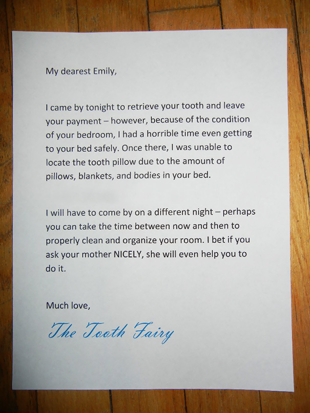 Fake Tooth Fairy Letter