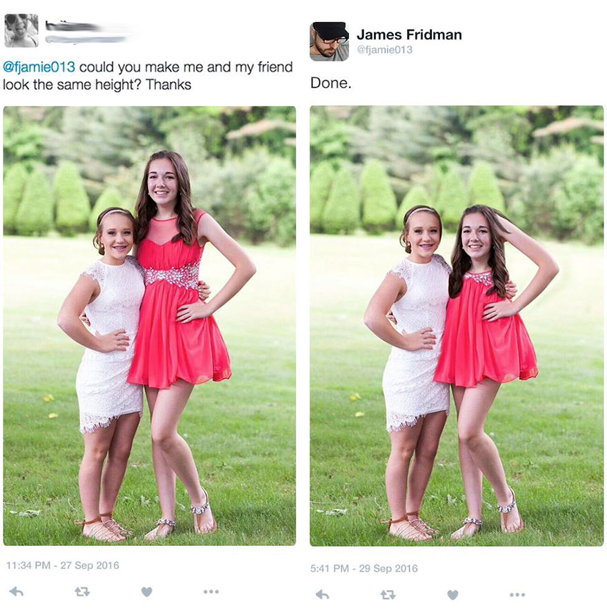 Photoshop Troll Who Takes Photo Requests Too Literally | Bored Panda