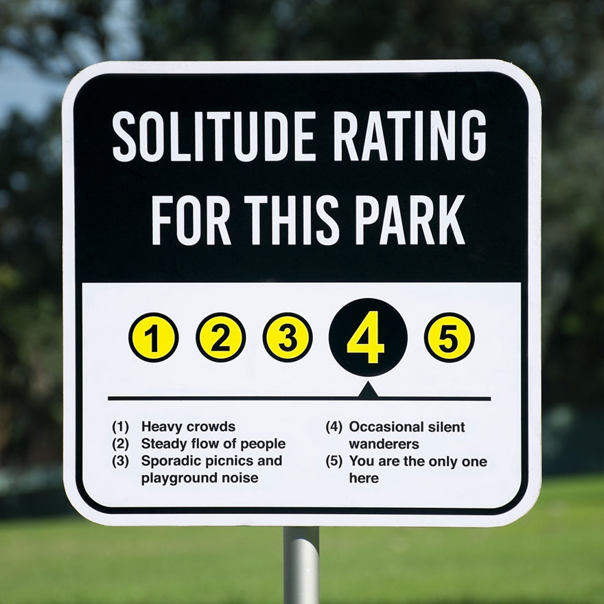 Solitude Rating Sign