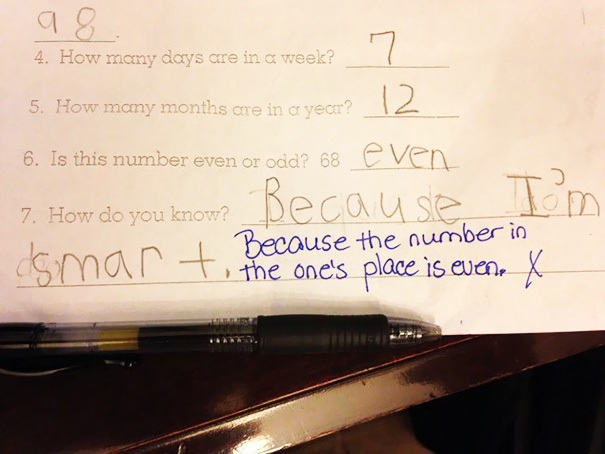 My Six Year Old Got The Answer Wrong, But I Think She's Right