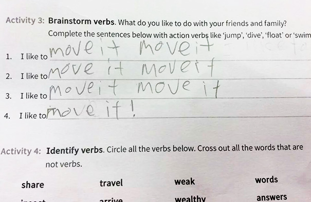 Answer On An English Exam Paper