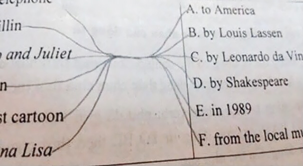 Draw A Line To The Correct Answer