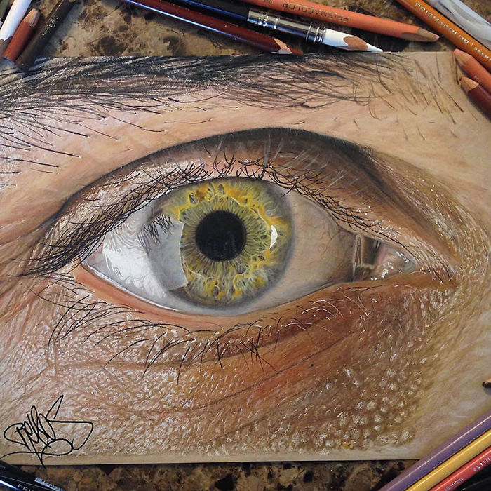 Colored Pencil Eye By Jose Vergara
