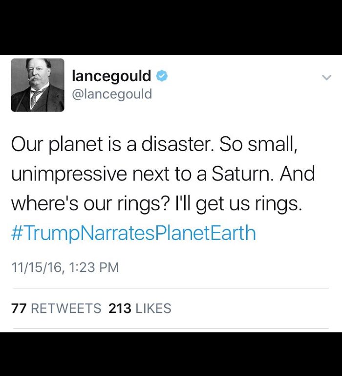 #trumpnarratesplanetearth