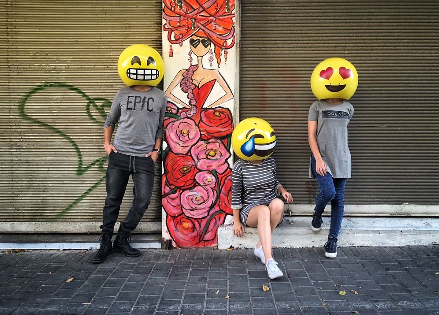 Real Life Emojis In The Streets Of Tel-Aviv