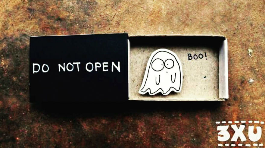 Surprise "Do Not Open Boo!" Ghost Matchbox Card