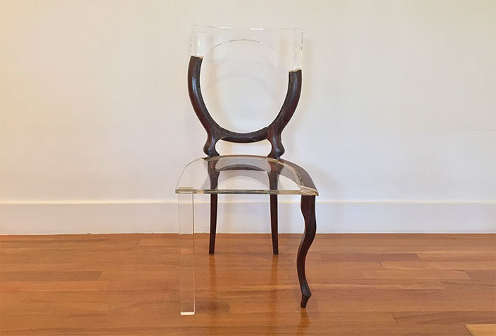 Artist "Fixes" Broken Wood Furniture With Translucent Materials
