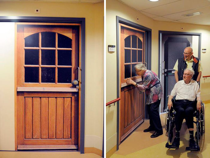Company Recreates Doors Of Dementia Patients' Houses To Help Them Find Rooms And Feel At Home