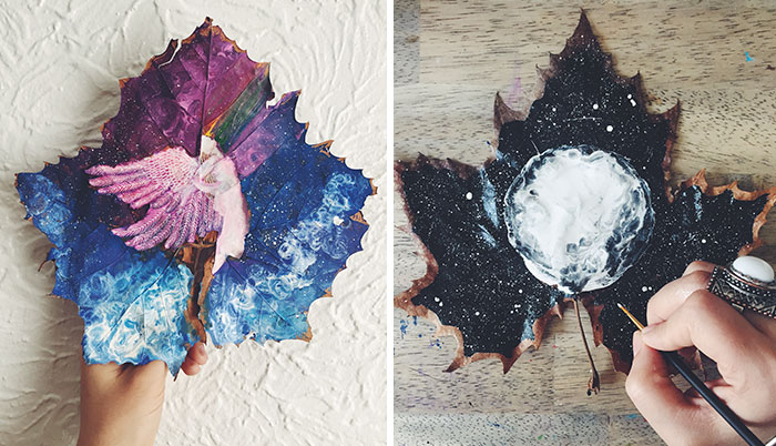 I Paint On Fallen Autumn Leaves