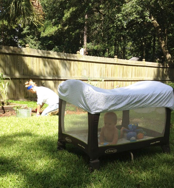 Cover Your Baby's Crib With A Sheet. This Will Keep Baby From Getting Bitten Up By Mosquitoes