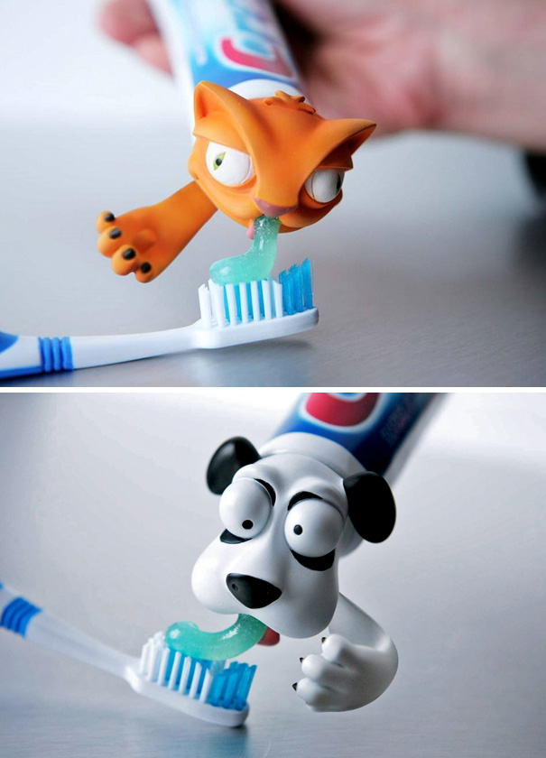 Use These Animal Toothpaste Caps So They Don’t Forget To Brush Their Teeth