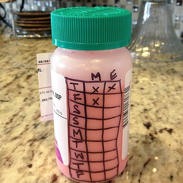 Create A Chart On The Prescription Bottle To Track When You Give Your Kids Their Medicine