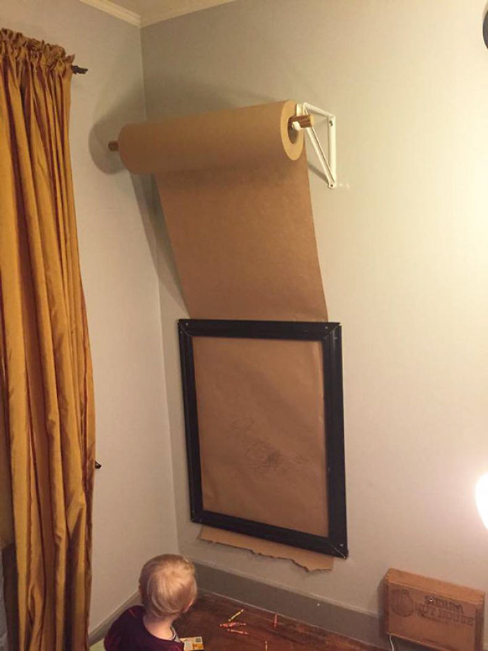 Use Butcher Paper To Create An Endless "White Board"