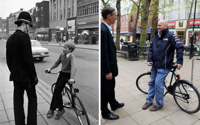 Este fotógrafo urbano buscó a la gente que retrató hace más de 30 años para recrear sus fotos