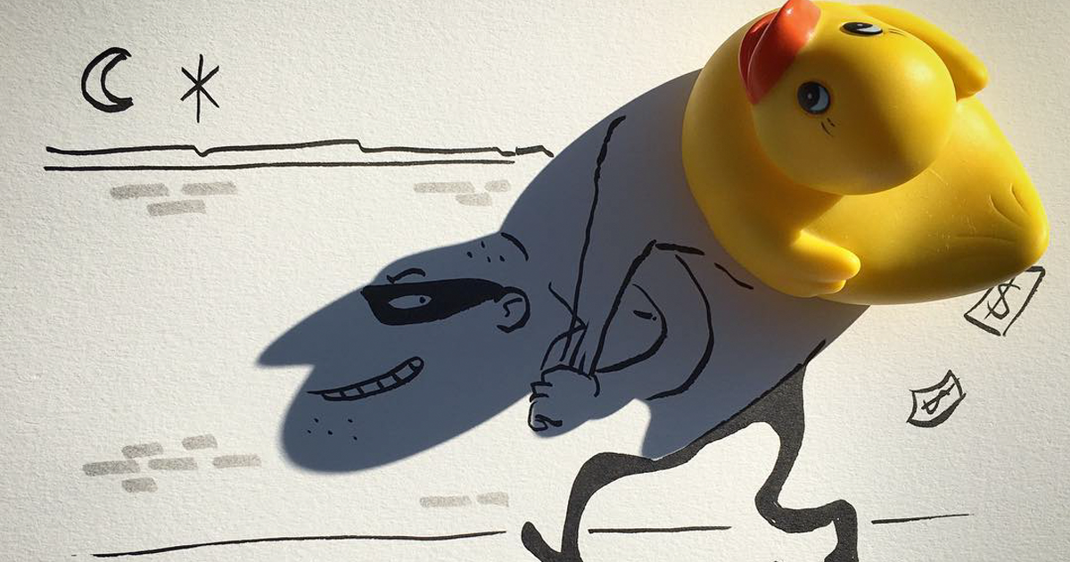 Este artista convierte las sombras de objetos cotidianos en divertidas  ilustraciones | Bored Panda