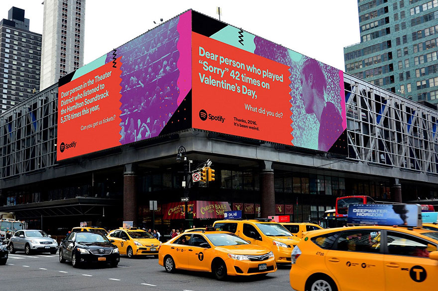 Spotify Reveals Its Users' Most Embarrassing Listening Habits On Giant Billboards