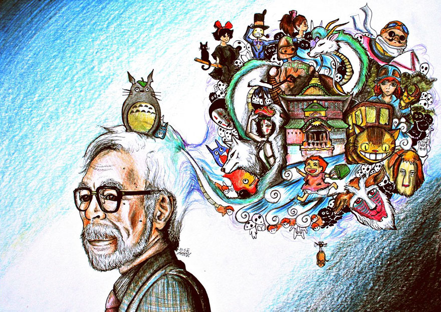 Hayao Miyazaki By Aadavy