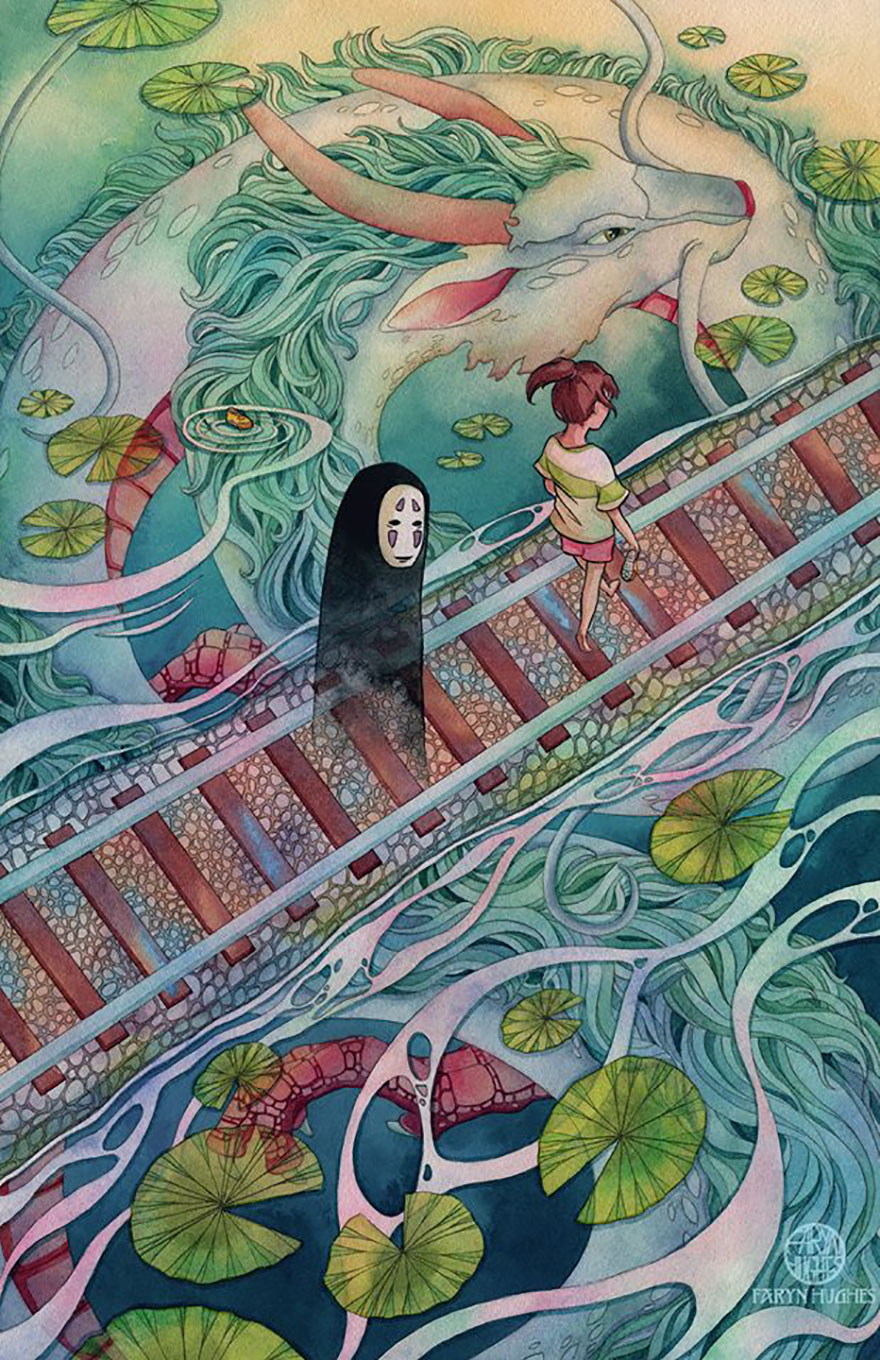 Spirited Away Watercolor Painting By Calmality