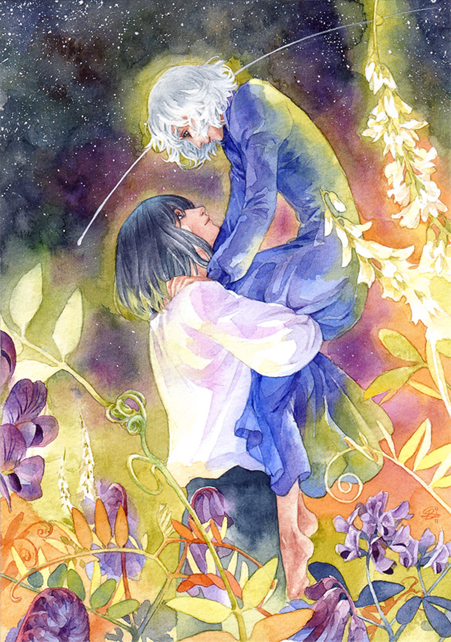 Howl's Moving Castle Watercolor Painting By Chernotrav