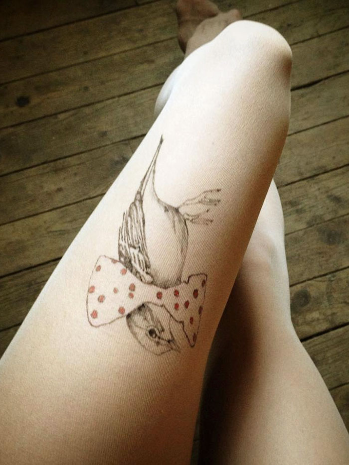 Bird Tattoo Tights