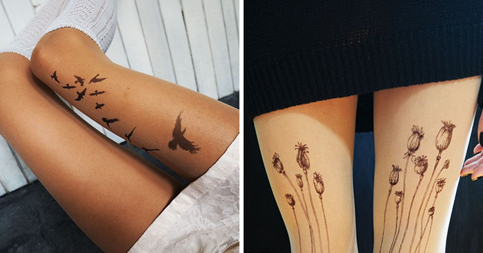 “Tattoo Tights” That Create An Illusion Your Legs Have Been Inked