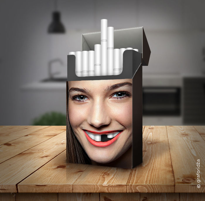 Tobacco Teeth: I Created This Ad Campaign To Raise Awareness Of Harmful Smoking Effects