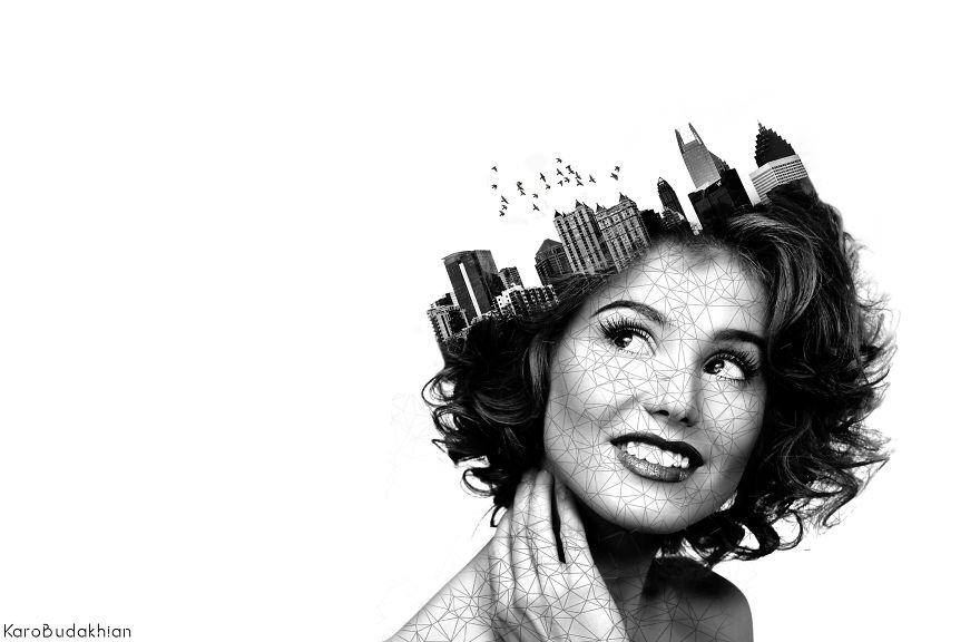 I Create Digital Portraits Using Double Exposure