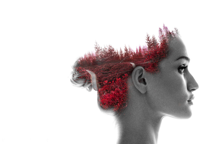 I Create Digital Portraits Using Double Exposure