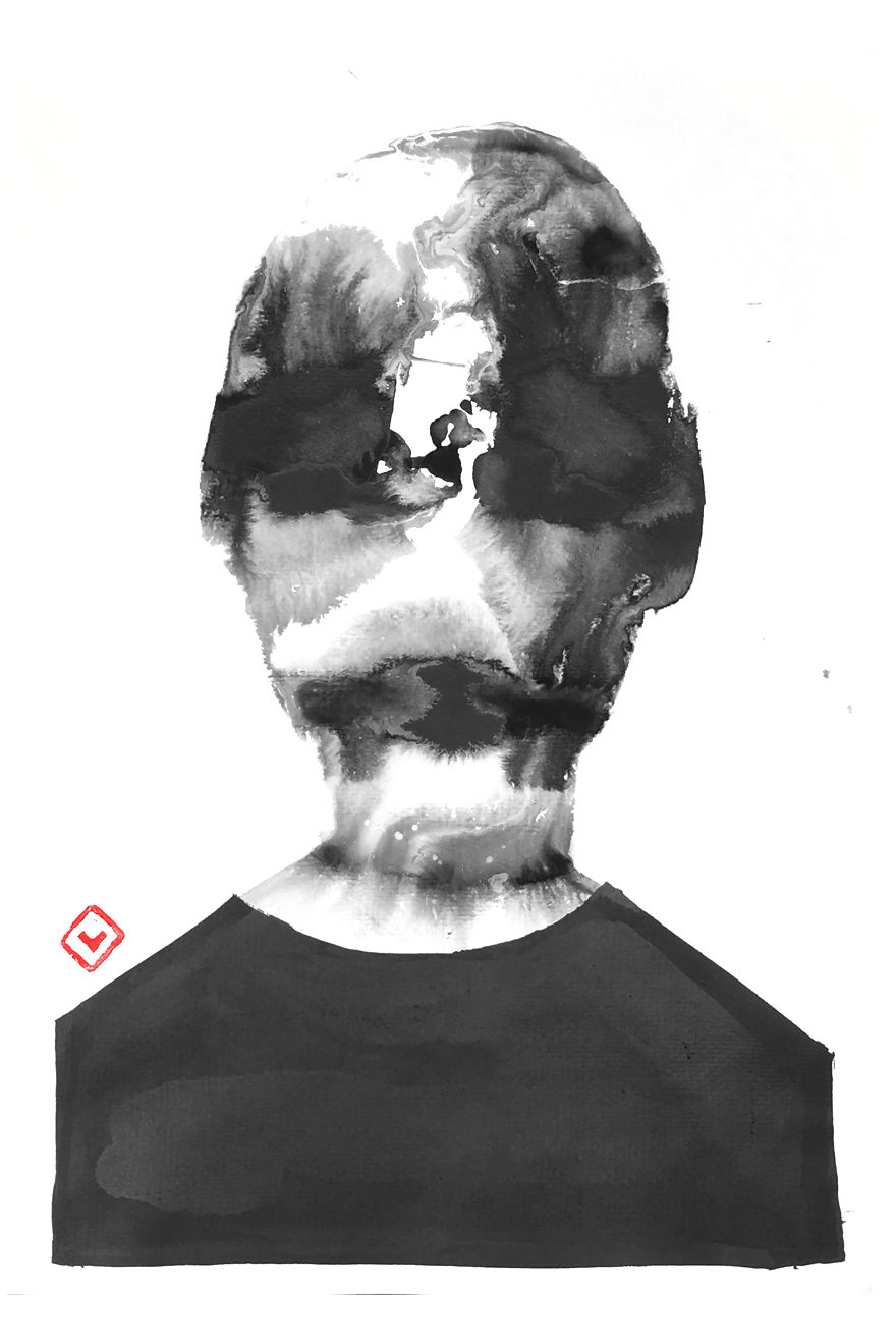 I Create Black Ink Surrealistic Drawings