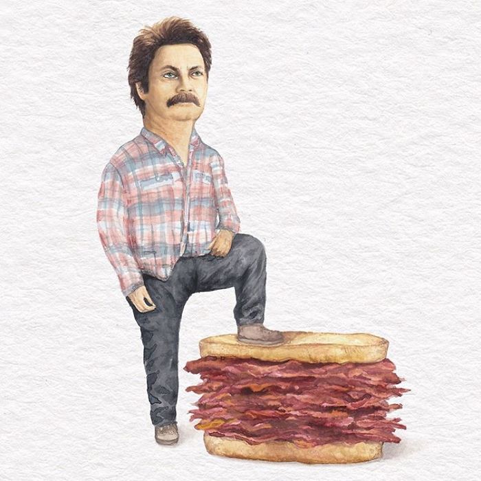 Nick Offerman On A Bacon Sandwich