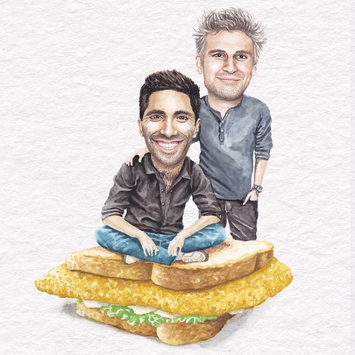 Nev Schulman And Max Joseph On A Fried Catfish Sandwich