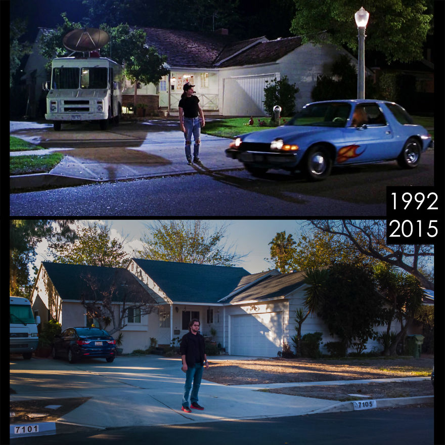 Guy Recreates Then And Now Of Movie Scenes