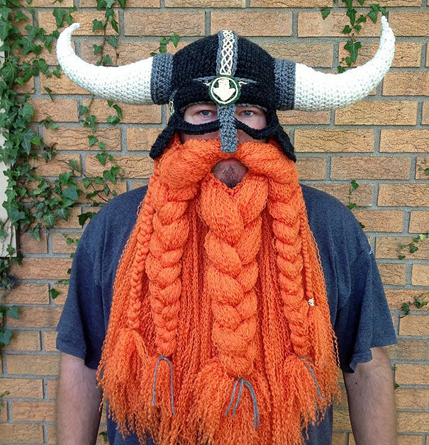 Viking Helmet And Beard Hat