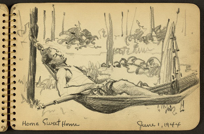 Home Sweet Home. Soldier In Hammock While Stationed At Fort Jackson, South Carolina