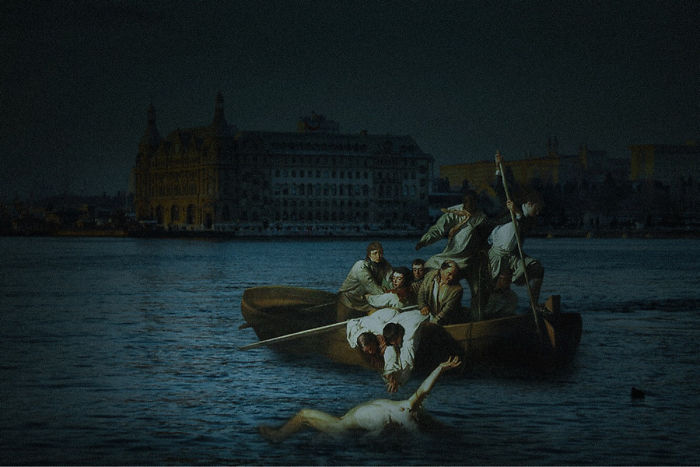 I Make Classical Paintings Travel Through City