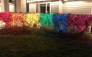 Esta mujer puso 10.000 luces navideñas arco iris para protestar contra su vecina homófoba